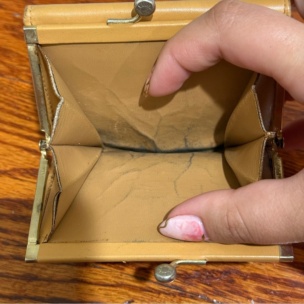 Celine Tan and Brown Logo Kiss Lock Wallet - Picture 10 of 12
